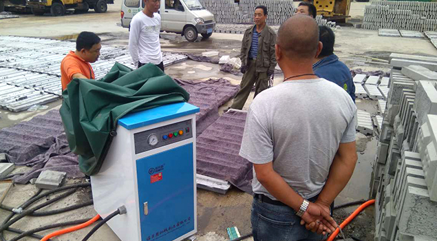 使用蒸汽發生器固化混凝土時間短，見效快